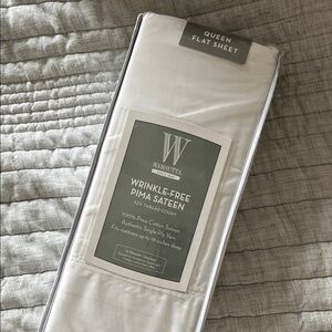 Wamsutta Pima Sateen Queen Sheet, White